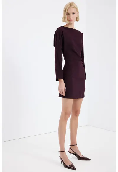 Rochie scurta cambrata - Violet tyrian