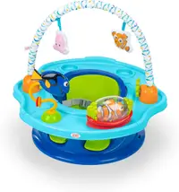 Scaun pentru copii 3 în 1 Bright Starts - Disney Baby SuperSeat, albastru
