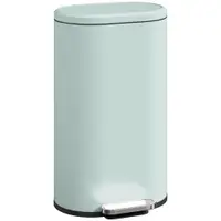 HOMCOM Coș de gunoi pentru bucătărie 30 L cu pedală și capac soft-close, pedală din metal, Verde, 36,5 X 31 x 61 cm | Aosom Romania