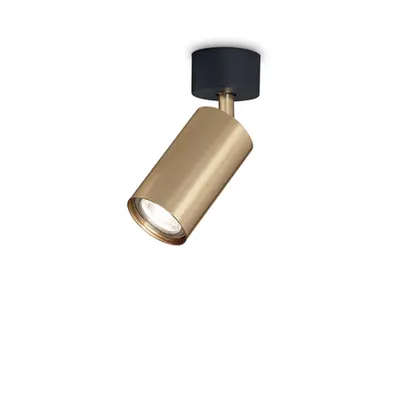 Corp de iluminat cu montaj pe tavan, plafoniera DYNAMITE PL1 OTTONE SATINATO