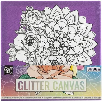 Panza de colorat Grafix - Flori, cu brocart, 30 х 30 cm