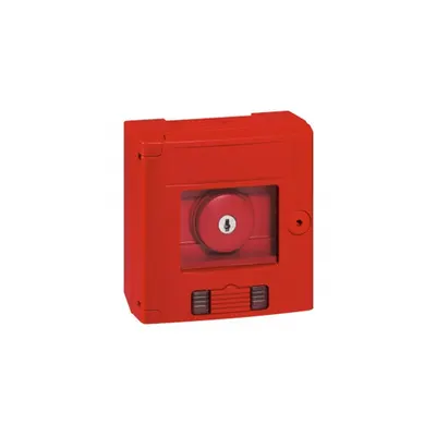 Break glass emergency box-mushroom head-surface mounting-IP44-rosu box cu LED