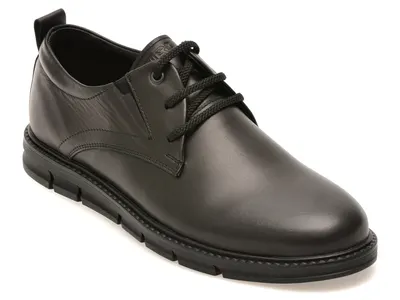 Pantofi eleganti OTTER negri, TTR1, din piele naturala