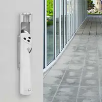 vidaXL Scrumieră montată pe perete, oțel inoxidabil