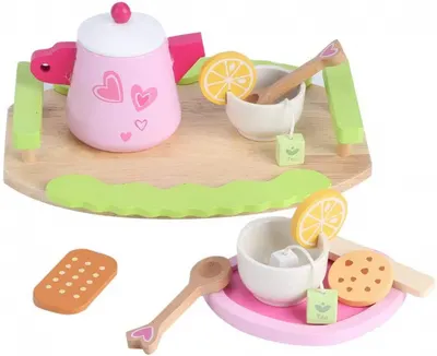 Set de Ceai din Lemn cu Tavita