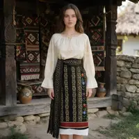 Costum popular format din catrinta , brau si ie Ramona
