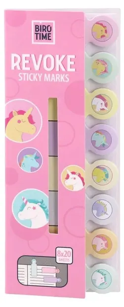 Etichete autoadezive Biro Time Revoke - Unicorn, 8 tipuri x 20 foi