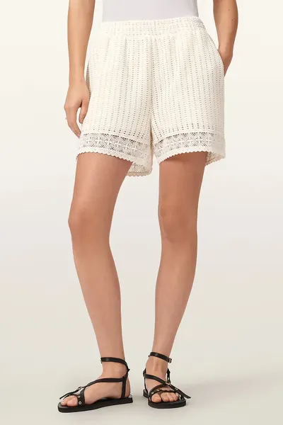AllSaints pantaloni scurți pentru femei, cu bumbac ELMA
