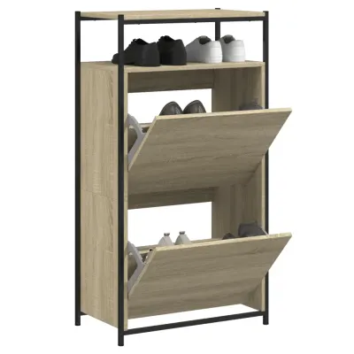 vidaXL Pantofar, stejar sonoma, 60x34x112 cm, lemn compozit