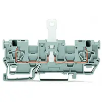 1-conductor/1-conductor disconnect carrier terminal block; with 2 jumper positions; for DIN-rail 35 x 15 and 35 x 7.5; 4 mm²; CAGE CLAMP®; 4,00 mm²; gray