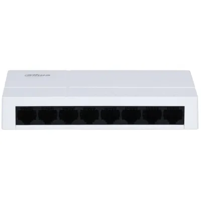 Switch 8 porturi gigabit Eco Series Dahua PFS3008-8GT-L-V2, fara management, plug and play