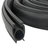 vidaXL Etanșare pentru Ușa Garajului Negru 41 x 33 mm 3,5 m PVC