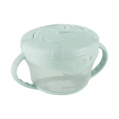Bol pentru alimente cu manere si baza antiderapanta Kikka Boo Snack Me Up 300 ml Verde Menta