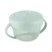 Bol pentru alimente cu manere si baza antiderapanta Kikka Boo Snack Me Up 300 ml Verde Menta
