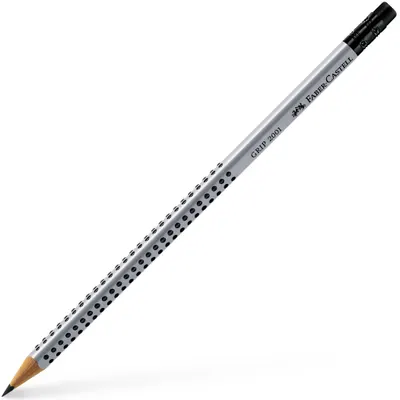 Creion cu grafit Faber-Castell Grip 2001 - HB, cu radieră
