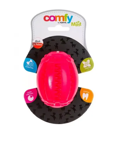 Jucarie Comfy Mint Dental Rugby Pink 8x6.5cm