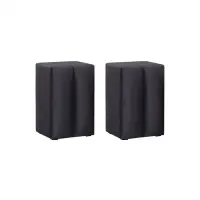 Set 2 Noptiere BLACKBERRY cu 1 usa, stofa negru
