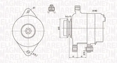 Alternator (12V, 110A) potrivit NISSAN PRIMERA 2.2D 03.02