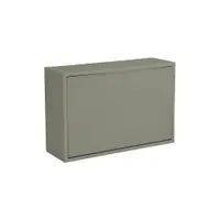 Coș de gunoi verde prăfuit de montat pe perete din plastic reciclat Mini Box – ReCollector