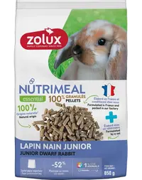 ZOLUX NUTRIMEAL 4 Hrana iepuri miniaturali juniori, sub forma de peleti 850 g
