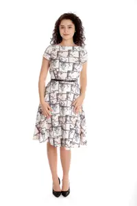 Rochie semiclos CV24035 SIZE somon/negru chenare, Cesy | marimea XXXL
