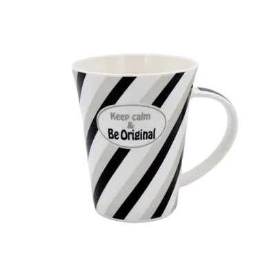 Cană din porțelan personalizată cu mesaj "Keep calm and Be Original"