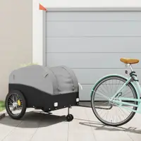 Gossi remorca pentru biciclete, negru si gri, 45 kg, fier