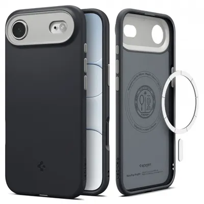 Husa MagSafe pentru Apple iPhone 17 Air, Spigen, Caseology Nano Pop, Neagra ACS10301