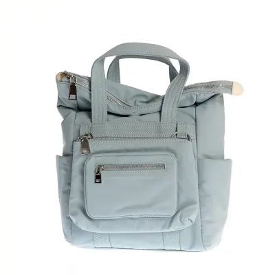 Rucsac casual bleu cu compartimente multiple