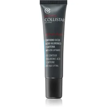 Collistar Uomo Attivi Puri Eye Contour Hyaluronic Acid + Caffeine Eye Contour Cremă anti-îmbătrânire cu efect iluminator