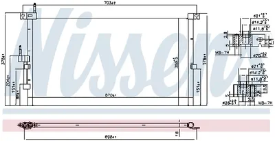 Radiator clima AC JAGUAR X-tip 2.1 2.5 3.0 intre 2001-2009