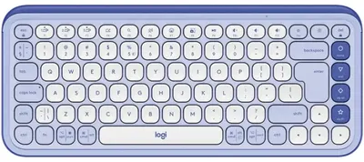 Tastatură Logitech - POP Icon, fără fir, Lilac & Off White