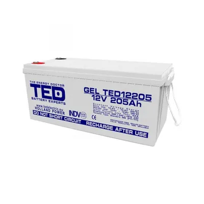 Acumulator 12V 205Ah GEL DEEP CYCLE M8, TED Electric TED003522