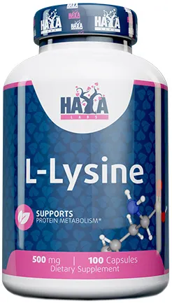 L-Lysine, 500 mg, 100 capsule, Haya Labs