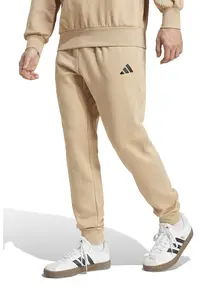 Pantaloni de trening cu snur in talie si croiala conica FeelCozy - Negru/Maro camel