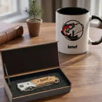 Cadou pentru Pescar - Cana + Cutit personalizat