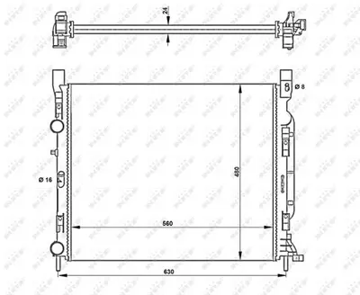 Radiator apa racire motor RENAULT KANGOO, KANGOO BE BOP, KANGOO EXPRESS 1.2-1.6LPG dupa 2008