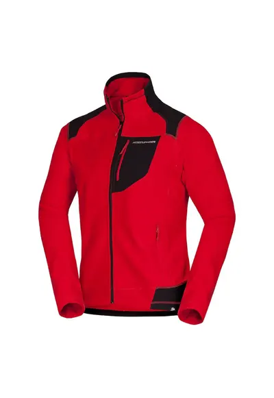 Bluza din fleece NorthPolar pentru barbati Bendik - Rosu inchis