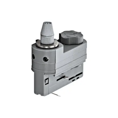 3-phase Adapter with strain relief silver Plastic