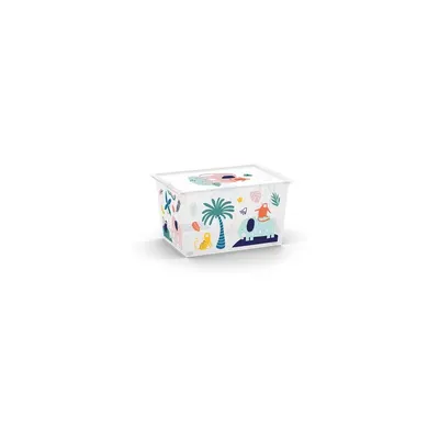 Cutie de depozitare pentru copii albă din plastic 55x39x31 cm C Box Style – KIS