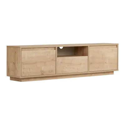 Comodă TV în culoare naturală cu aspect de lemn de stejar 160x42x30 cm Sentinel – Kalune Design