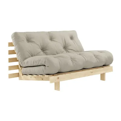 Canapea grej extensibilă cu tapițerie din in 140 cm Roots – Karup Design