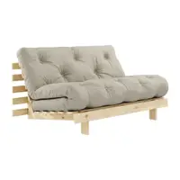 Canapea grej extensibilă cu tapițerie din in 140 cm Roots – Karup Design