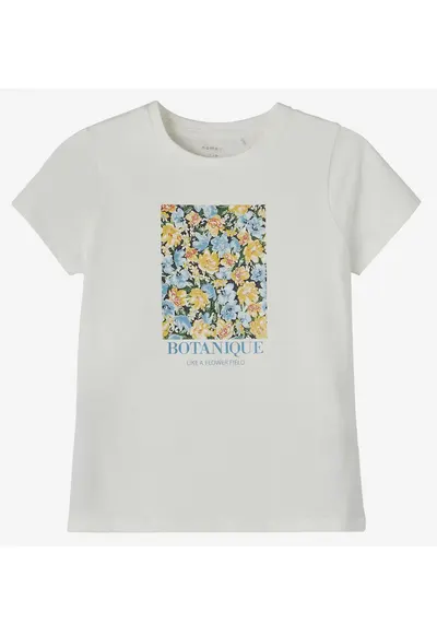 Tricou din amestec de bumbac organic cu imprimeu floral Damily