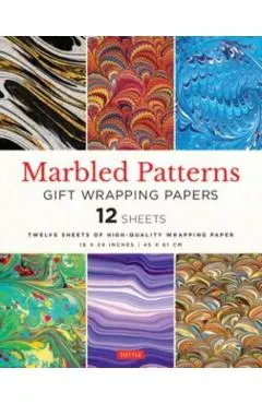 Marbled Patterns Gift Wrapping Papers - 12 Sheets: 18 X 24 Inch (45 X 61 CM) High-Quality Wrapping Paper