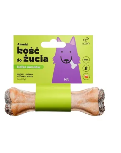 AZANKI Oase de ros pentru caini M/L 17cm cu insecte si cocos