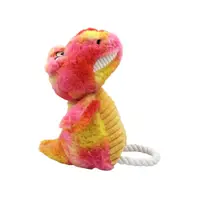 Jucărie dinozaur roz cu sunet pentru câini