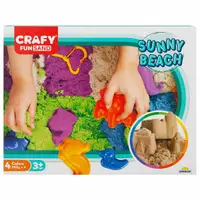 Set nisip creativ, Crafy Fun Sand, Sunny Beach, 13 piese, 1 kg nisip