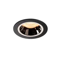Spot incastrat, NUMINOS M Ceiling lights, black Indoor LED recessed ceiling light black/chrome 2700K 20° gimballed, rotating and pivoting, including leaf springs,