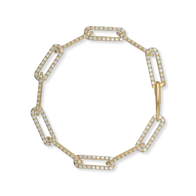 Bratara geometrica din aur galben cu diamante de 3.26ct